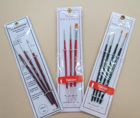 Paint brushes: either singles or sets