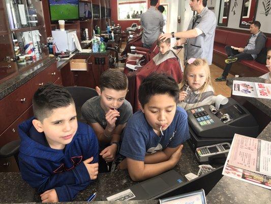 Always a fun time for an after school cut/hangout!