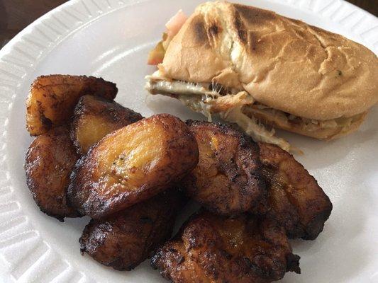 Chicken Sub with Plantains