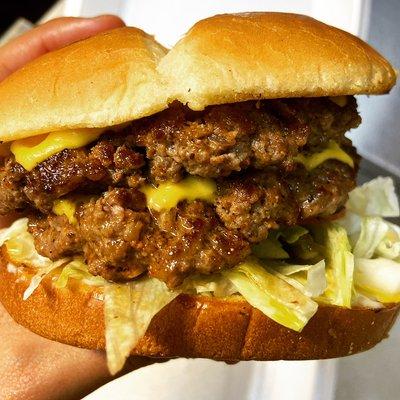 Double meat cheeseburger