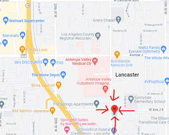 We are located in Lancaster, CA on the corner of Avenue J-8 & 15th St West