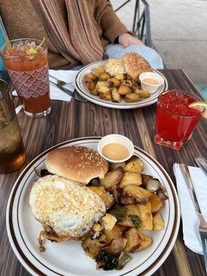 Had the BEC sandwich. Brisket Egg and Cheese. With home fries.