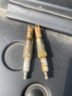 Old spark plugs