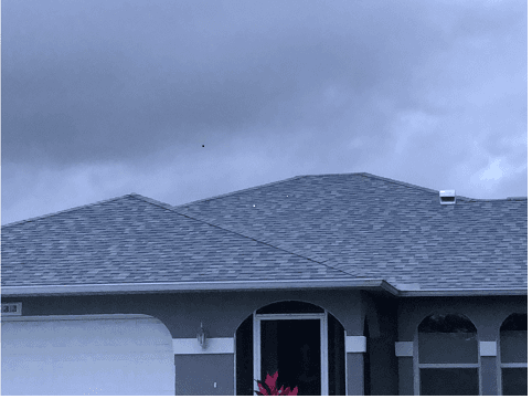 Our Completed Roof. Great job by Eddie and just in time with those clouds overhead.