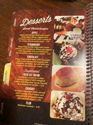 Dessert Menu