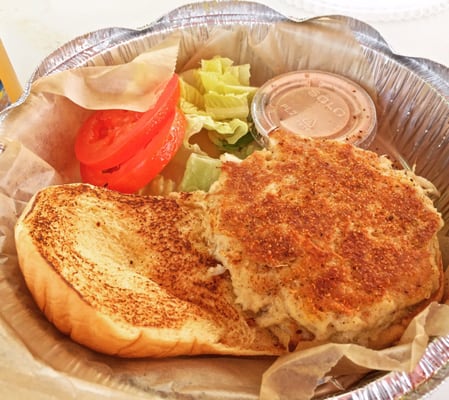 Go Fish Food Truck's Crab Cake Sandwich