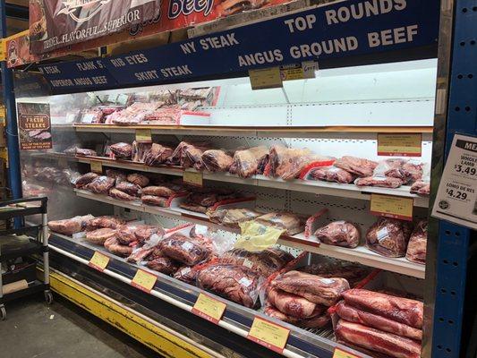 One of the two beef display shelves.