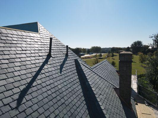 Another Vermont Non-Fading Green Slate completed in Vaquero Country Club, Westlake