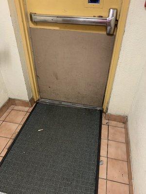 Dirty exit door