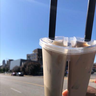 Split cup-The Tuxedo and Iced Pearl (it's a venti)