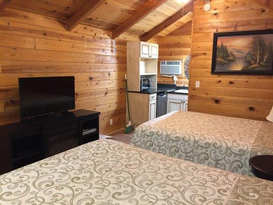 Our newly remodeled two queen bed cabin