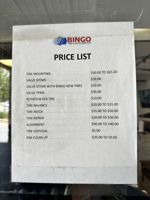 Prices