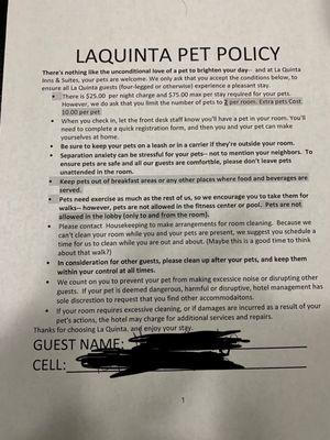 Pet policy