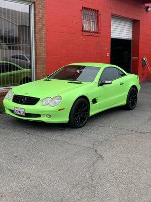 Acid green full wrap color change