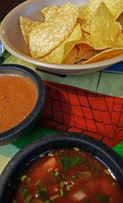 I'm a big fan of their addition of warm refried beans to the chips and salsa