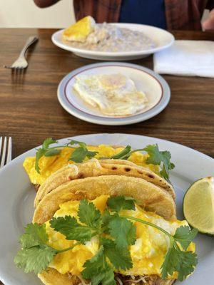 Breakfast tacos  Sausage gravy