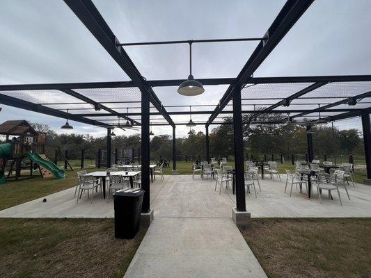 Enjoy the back patio over looking the San Marcos River.