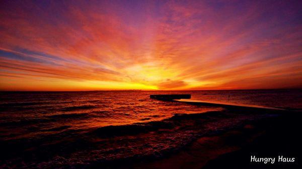 Watching the sunrise at the tail end of Meteorological Summer on National Beach Day. 8/30/19 5:58am