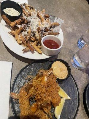 Tempura shrimp  Hand Cut Parmesan Fries