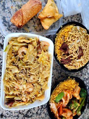 Singapore noodles and two lunch specials