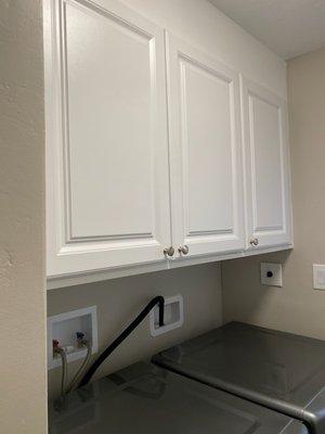 Cabinet installation and painting