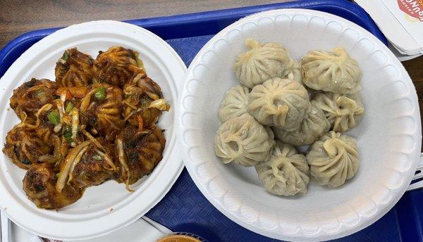 Chicken Chilly momo's and Chicken Momo's