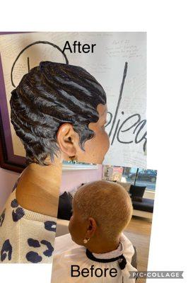 Finger wave hair style