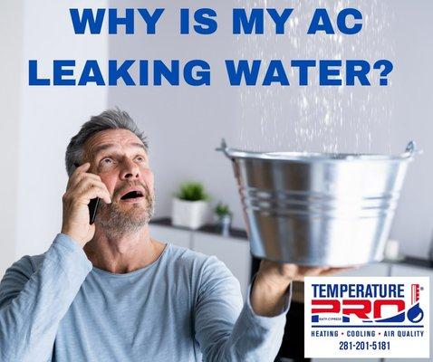 A clogged condensate drain line is the most common cause of water leakage from AC units. ive us a call today to schedule your HVAC care.