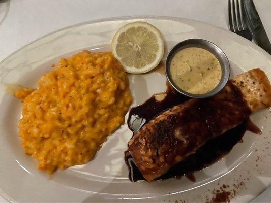 Salmon with risotto, July '21