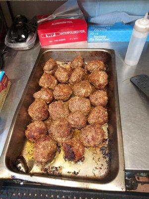 Meatballs.. Made every Tuesday morning..