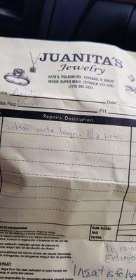 She didn't even put on the note that I did pay but all she put was "entregado". Pinche vieja maldosa!