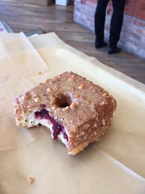 Peanut Butter & Jam Doughnut - PERFECTION!!