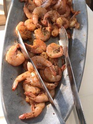 Shrimp steamed with old bay