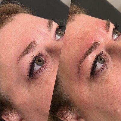 After one session of microblading!