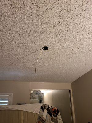 Wireless cord installation for my bedroom ceiling fan!