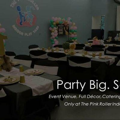 Platinum package includes customized decor, food, set-up, cleanup, DJ and private use of the entire facility. Call 7575241661 for details.