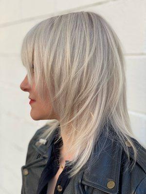 Platinum blonde beach and tone