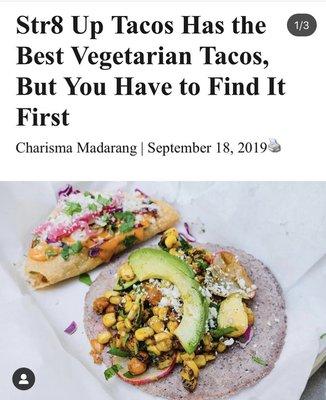 Best Vegetarian Tacos in Orange County but you have to find us first