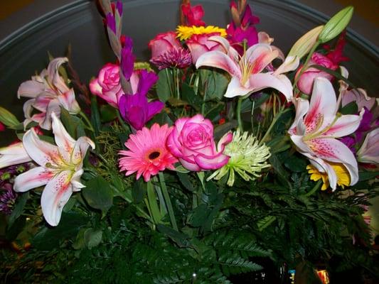 Fresh flowers in the lobby of the Village Theater.