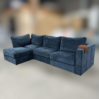 Lovesac 4 Seat Sactional in Midnight Navy Corded Velvet