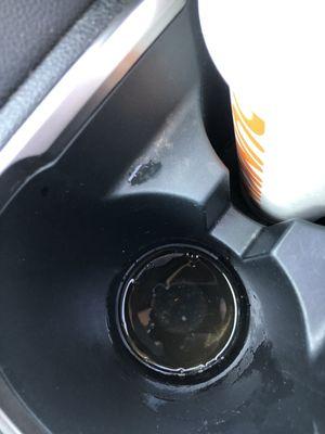 Cup holders not even wiped dry