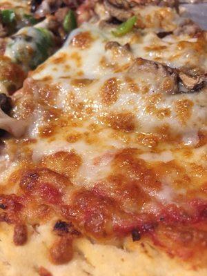 Sausage and mushroom pizza