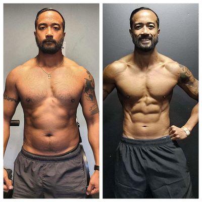 16 week transformation from Athlete Kevin