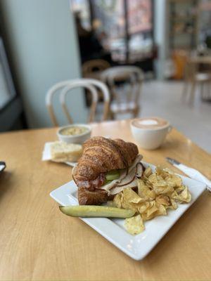 Turkey Apple Croissant, w/Apples, Bacon, Apple Butter