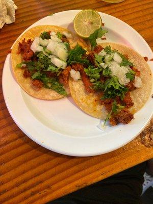 Tacos de chorizo