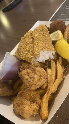 Fish and shrimp basket