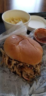 Pulled pork sandwich.