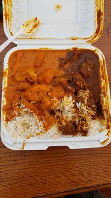 Chicken Tikka Masala and Goat Curry