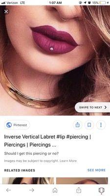 The piercing i wanted