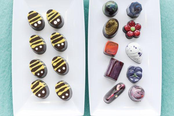 Assorted hand painted truffles